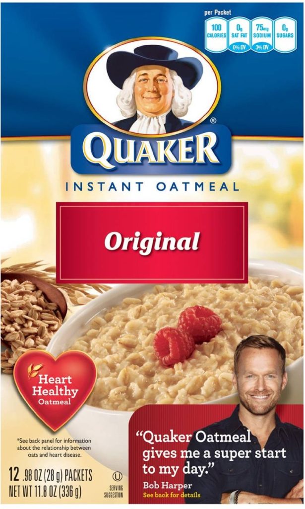 Box of Quaker Oats oatmeal