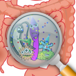 illustration of microflora in the intestines