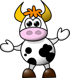 Cartoon of cow