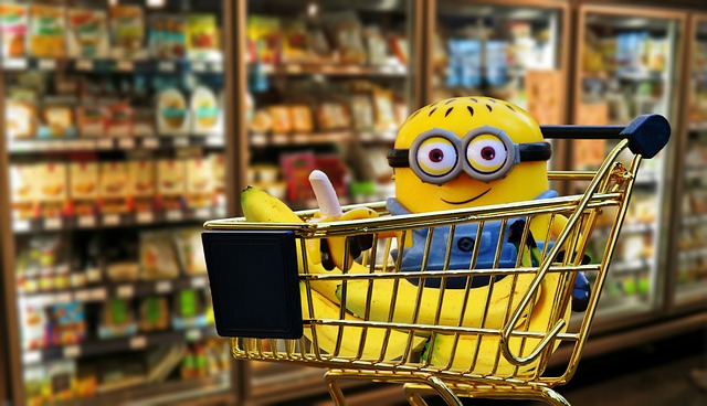 minion in shopping cart