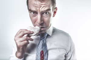 Man eating cookie