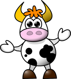 Cartoon of cow