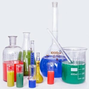 Chemistry lab beakers